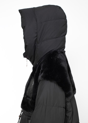 Черная зимняя куртка куртка-пальто Visdeer