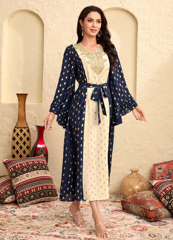 Комбінована кежуал сукня кльош SHEIN колор блок