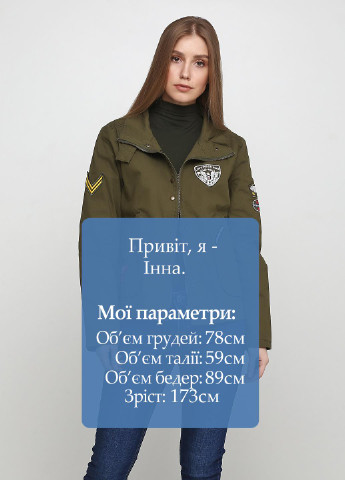 Оливковая (хаки) демисезонная куртка S-Os