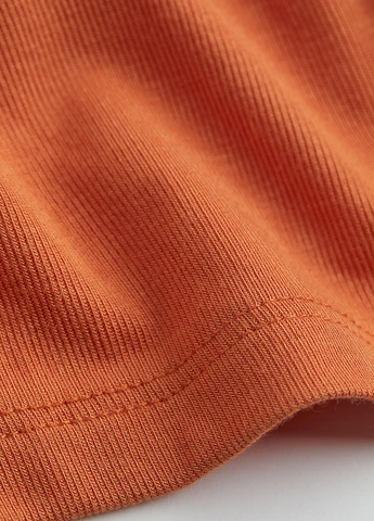 Комбінезон H&M комбінезон-шорти однотонний помаранчевий кежуал трикотаж, віскоза