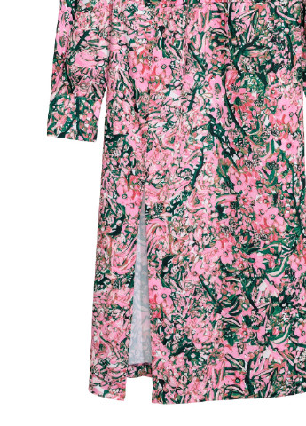 Рожева кежуал сукня а-силует H&M з квітковим принтом