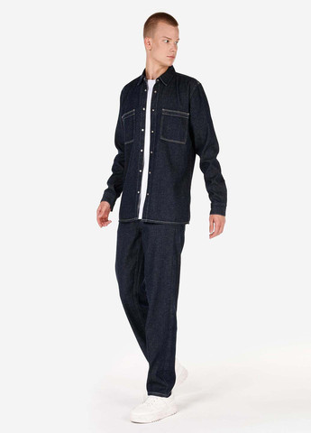 Темно-синие демисезонные прямые джинсы Colin's