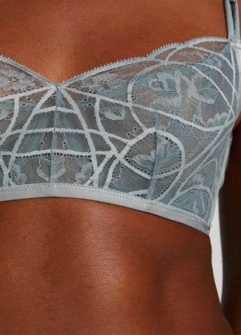 Сіро-голубий бралетт бюстгальтер Hunkemoller з кісточками поліамід
