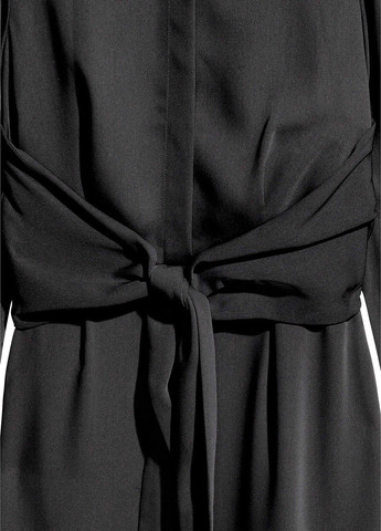 Чорна кежуал сукня сукня-сорочка H&M однотонна