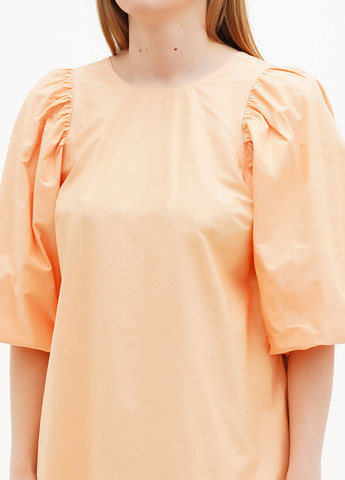 Персиковое кэжуал платье клеш H&M однотонное