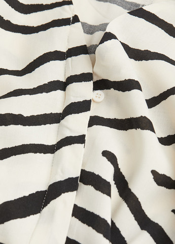 Кремова кежуал сукня а-силует H&M зебра