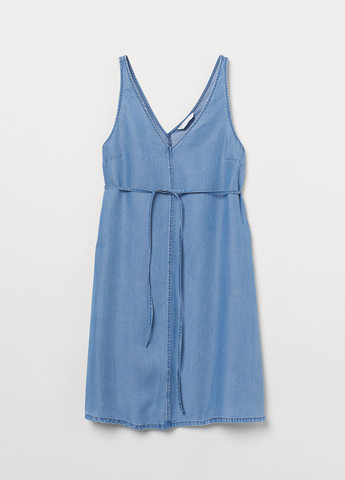 Синее джинсовое платье для беременных а-силуэт H&M однотонное