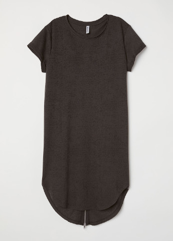 Темно-сіра кежуал плаття, сукня сукня-футболка H&M однотонна