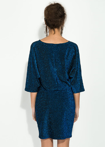 Темно-синее коктейльное платье футляр Ager однотонное