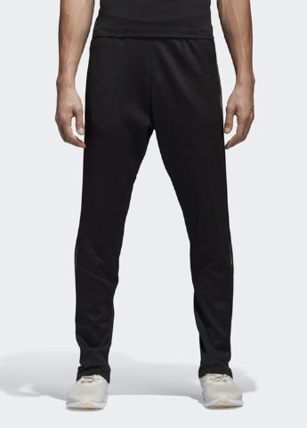 Черные кэжуал демисезонные зауженные брюки adidas