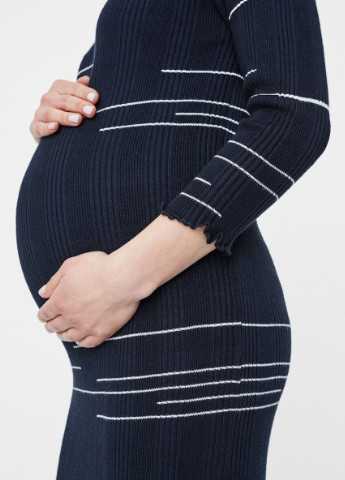 Темно-синее платье для беременных Mamalicious однотонное