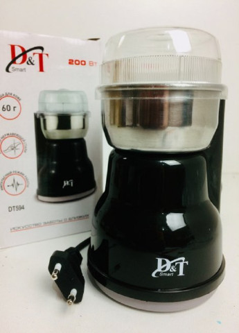 Кофемолка D&T DT-594 из нержавеющей стали 200 Вт вместимость 70-100 г No Brand (253720273)