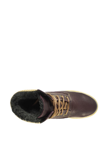 Темно-бордовые зимние ботинки тимберленды Libero