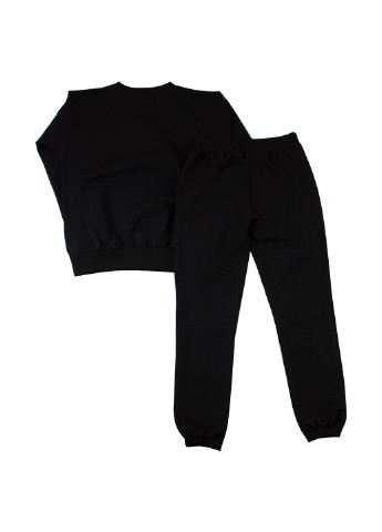 Чорний демісезонний костюм (світшот, брюки) брючний Piccola Monda