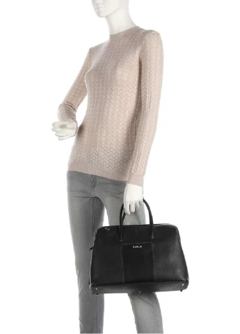 Жіноча шкіряна сумка WB00460BX0238O6000 Чорна Furla NINFA M BOSTON BAG (252863947)