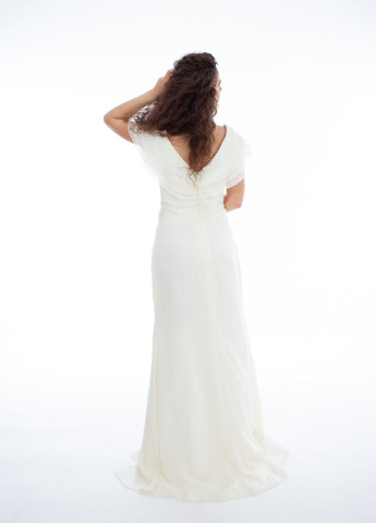 Белое вечернее платье Jovani однотонное