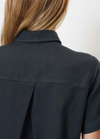 Темно-синяя кэжуал рубашка однотонная Marc O'Polo