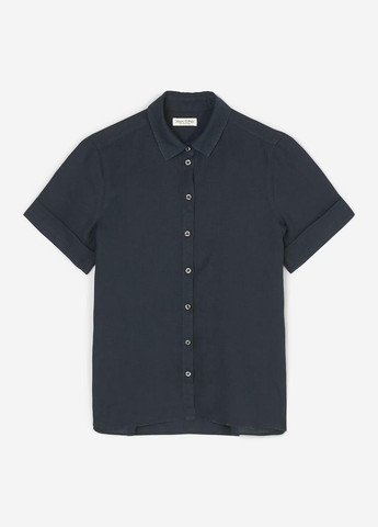 Темно-синяя кэжуал рубашка однотонная Marc O'Polo