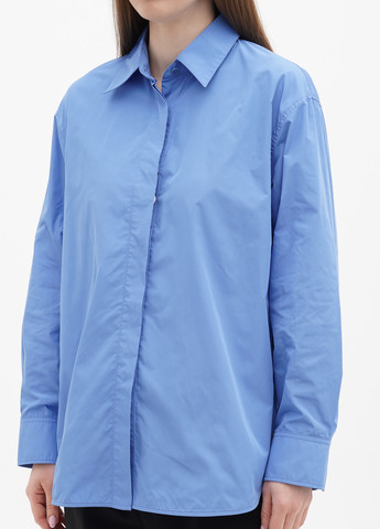 Темно-голубой кэжуал рубашка однотонная Cos