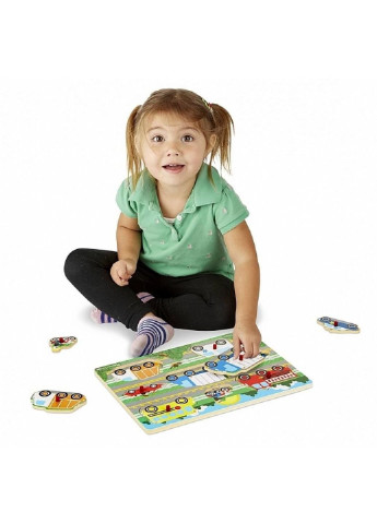 Развивающая игрушка Пазл Угадай машинку (MD19051) Melissa&Doug (254066811)