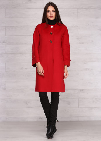 Червоне демісезонне Пальто без капюшона Naona Mazzatti