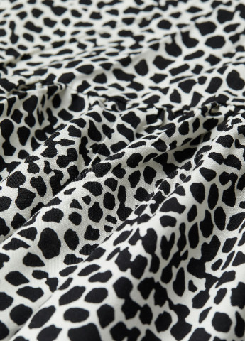 Черно-белое кэжуал платье H&M леопардовый