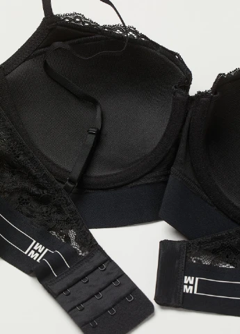 Чорний бюстгальтер H&M з кісточками поліамід