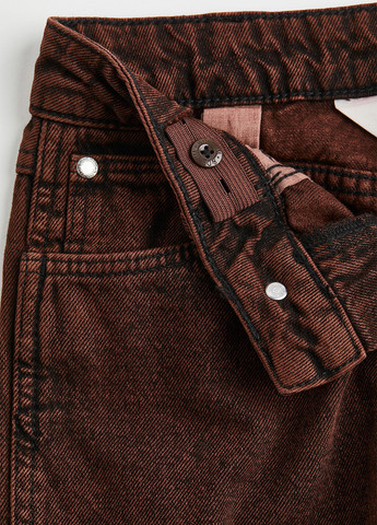 Темно-коричневые демисезонные прямые джинсы H&M