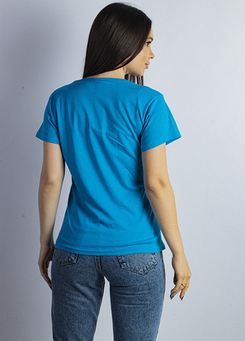 Блакитна літня футболка Time of Style