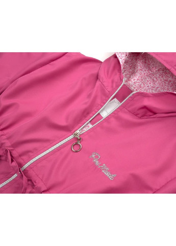 Фуксиновая демисезонная куртка ветровка с капюшоном (7855-140g-fuchsia) Haknur
