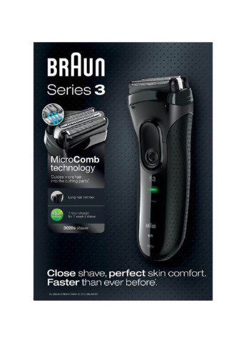 Электробритва Series 3 Black Braun 3020 (131572818)
