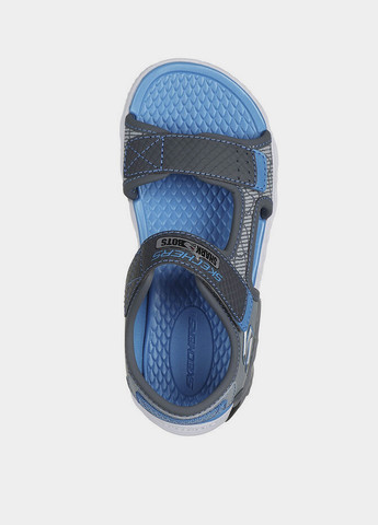 Серые кэжуал сандалии Skechers на липучке