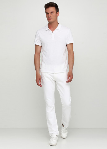 Белые кэжуал демисезонные прямые брюки Gap