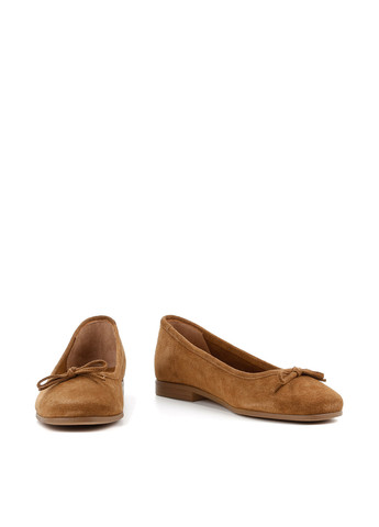 Жіночі балетки Le'BERDES | руді однотонні бант натуральна замша (360795560)