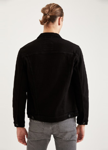 Черная демисезонная пиджак DeFacto
