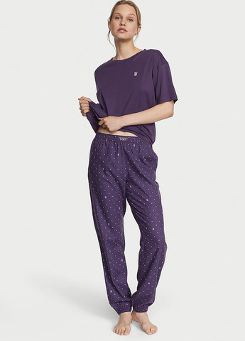 Фиолетовая всесезон пижама (футболка, брюки) футболка + брюки Victoria's Secret