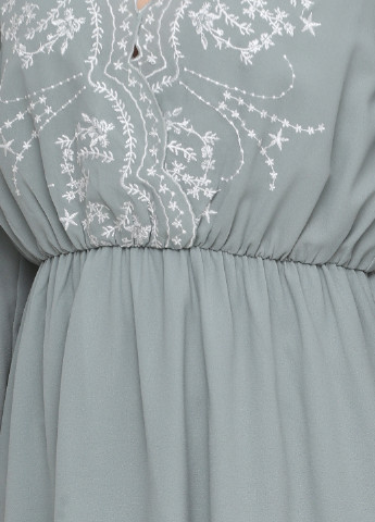 Мятное кэжуал платье а-силуэт H&M однотонное