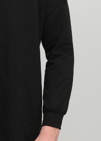 Свитшот SHEIN - Прямой крой надпись черный кэжуал хлопок, трикотаж - (253390867)