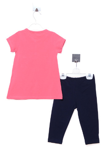 Рожевий літній комплект (футболка, легінси) Remi Kids