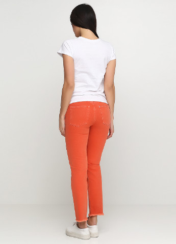 Оранжевые демисезонные слим джинсы H&M