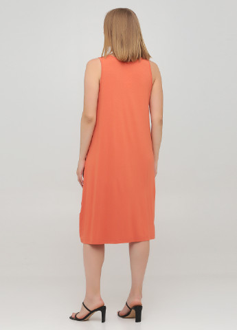 Оранжевое кэжуал платье платье-майка Feel однотонное