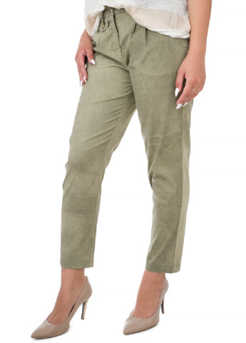 Зеленые кэжуал летние зауженные брюки Marc Aurel