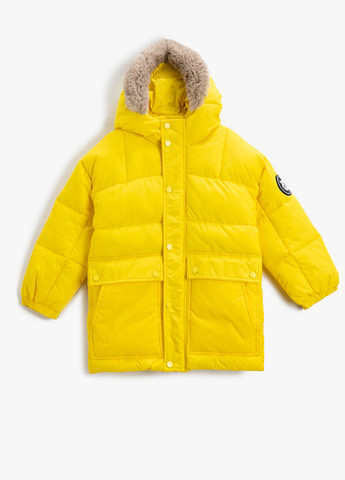 Желтая зимняя куртка KOTON