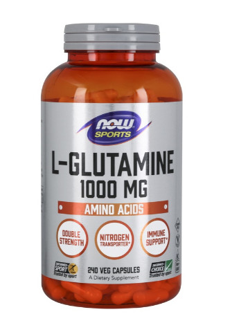 L-Glutamine 1000 mg 240 Veg Caps Now Foods (256380209)