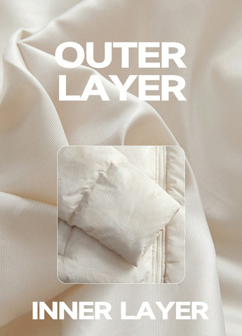 Молочна зимня куртка SHEIN