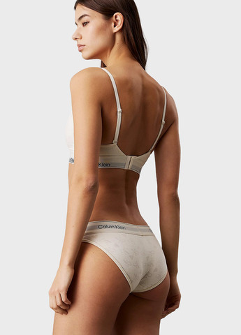 Білий тріенджел бюстгальтер Calvin Klein без кісточок модал