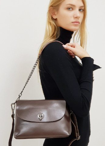 на плечо женская кожаная маленькая коричневая 321-1 Fashion сумка (226284958)