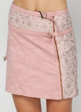 Бледно-розовая кэжуал с орнаментом юбка Scervino Street мини