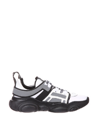 Черно-белые демисезонные кроссовки Moschino