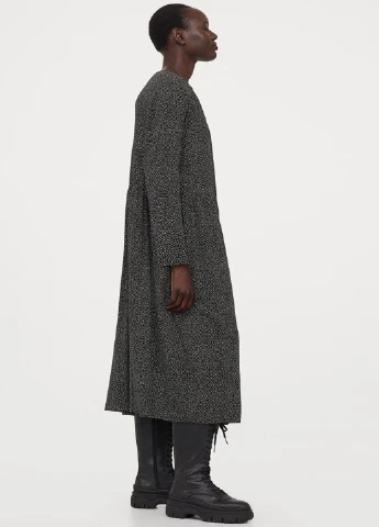 Комбинированное платье H&M однотонное